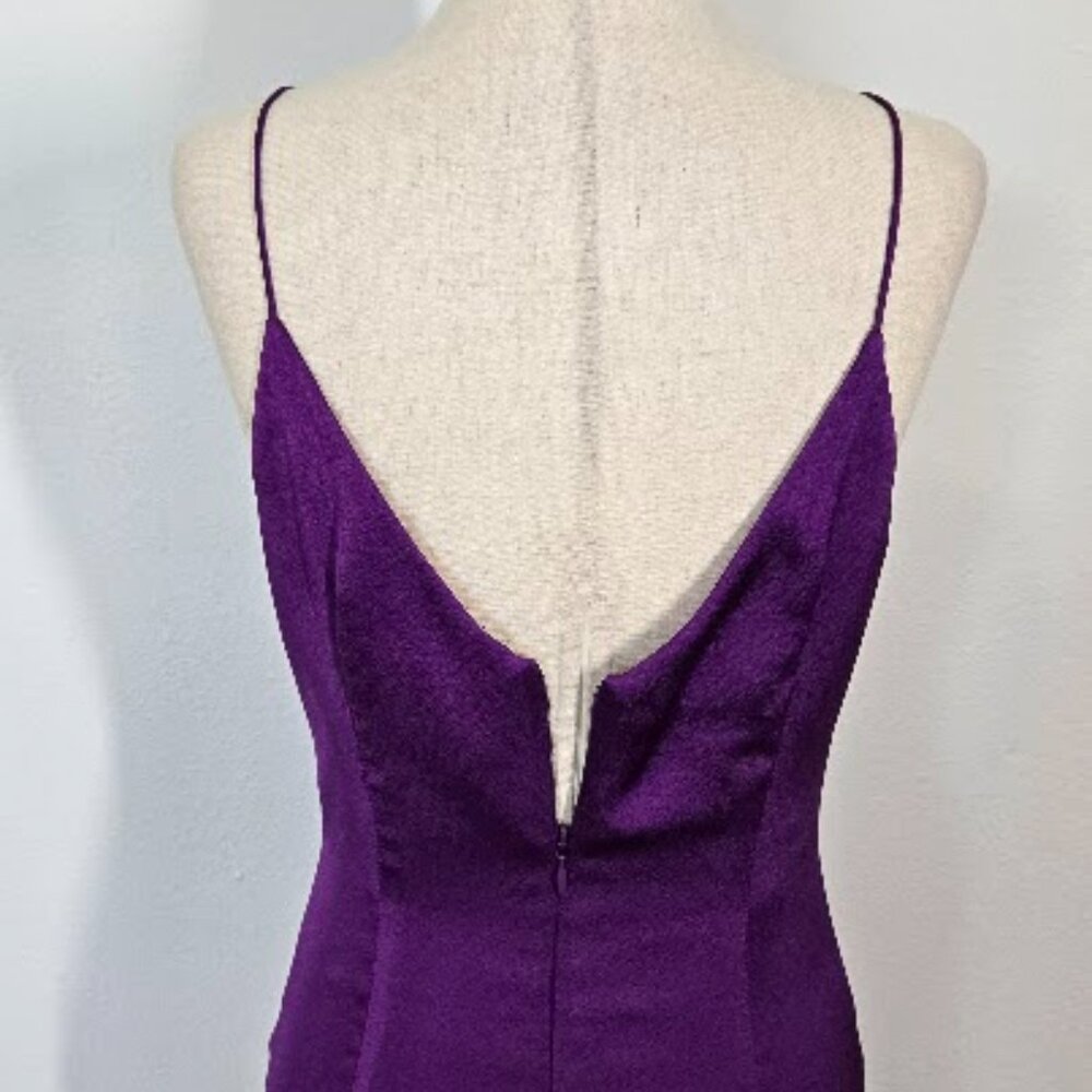 KEEPSAKE the label Infinity Midi Dress grape in grape asymmetric hem Sz S - Picture 7 of 11